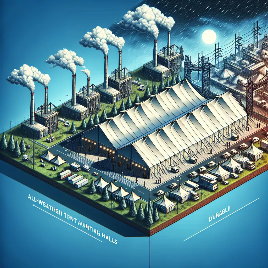 Całoroczne hale namiotowe używane trwałym wsparciem dla przemysłu